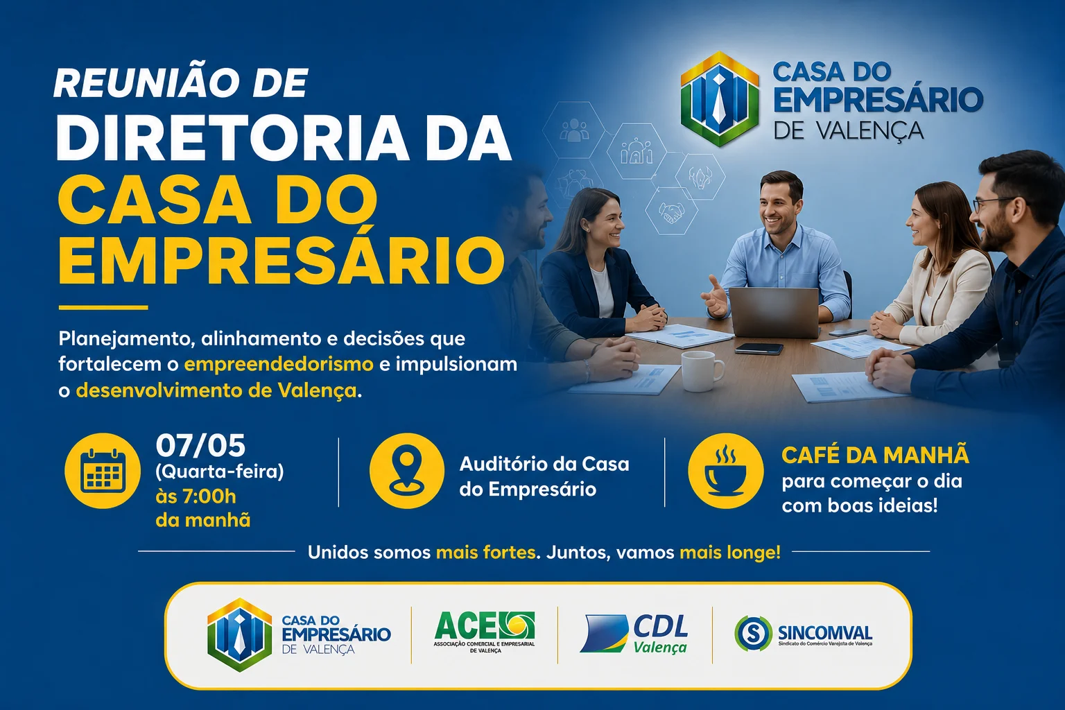 Capa — Reunião de Diretoria da Casa do Empresário